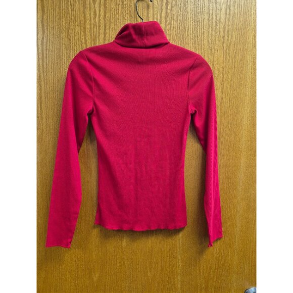 Women's Long Sleeve Mock Turtleneck Rib-Knit T-Shirt - Wild Fable Small - Picture 6 of 6